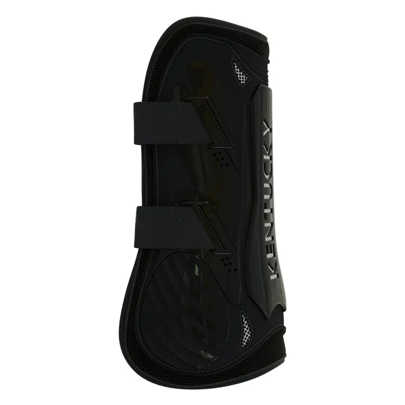 Kentucky Bamboo Shield Tendon Boots with Elastic Straps - Black-3
