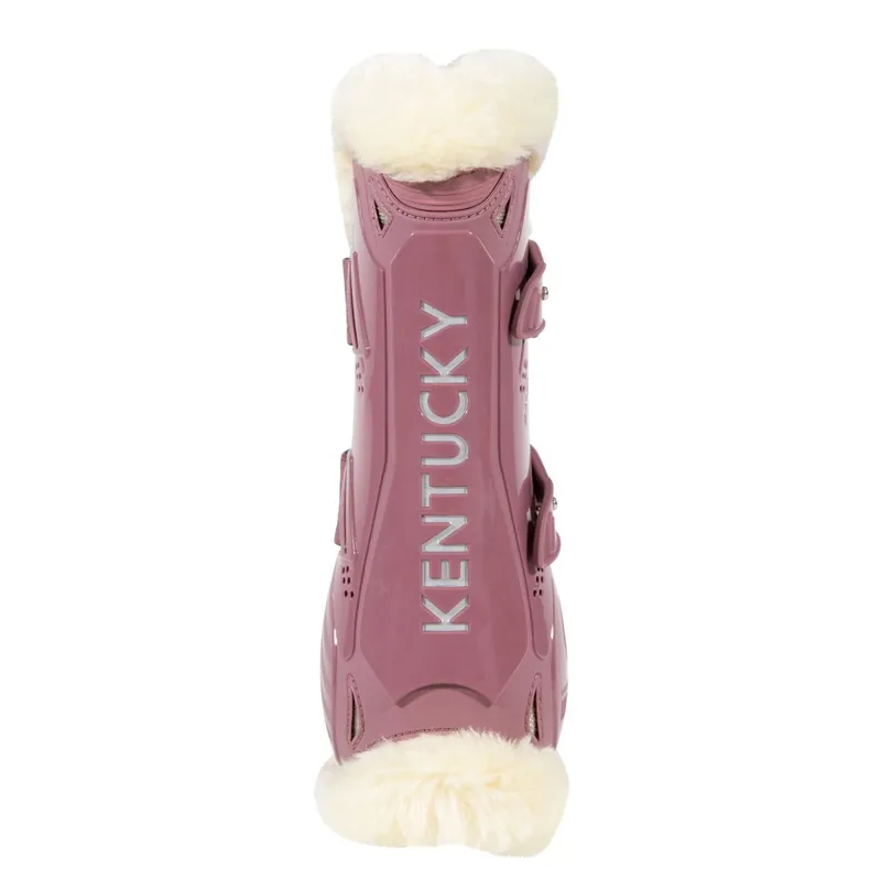 Kentucky Bamboo Shield Vegan Sheepskin Tendon Boots - Old Rose-2