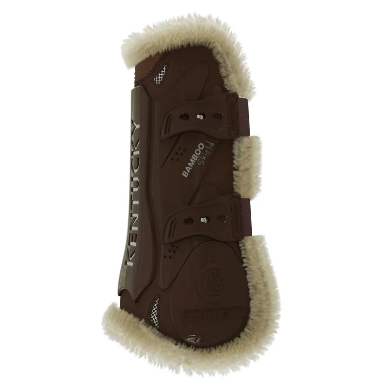 Kentucky Bamboo Shield Artificial Sheepskin Tendon Boots - Brown-1