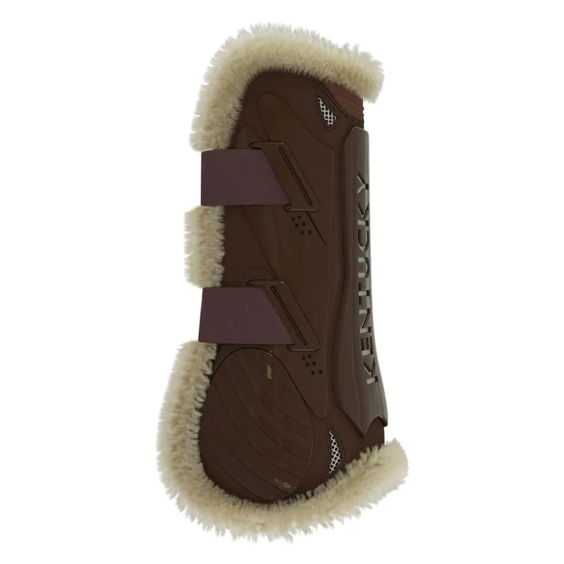 Kentucky Bamboo Shield Artificial Sheepskin Tendon Boots - Brown-2