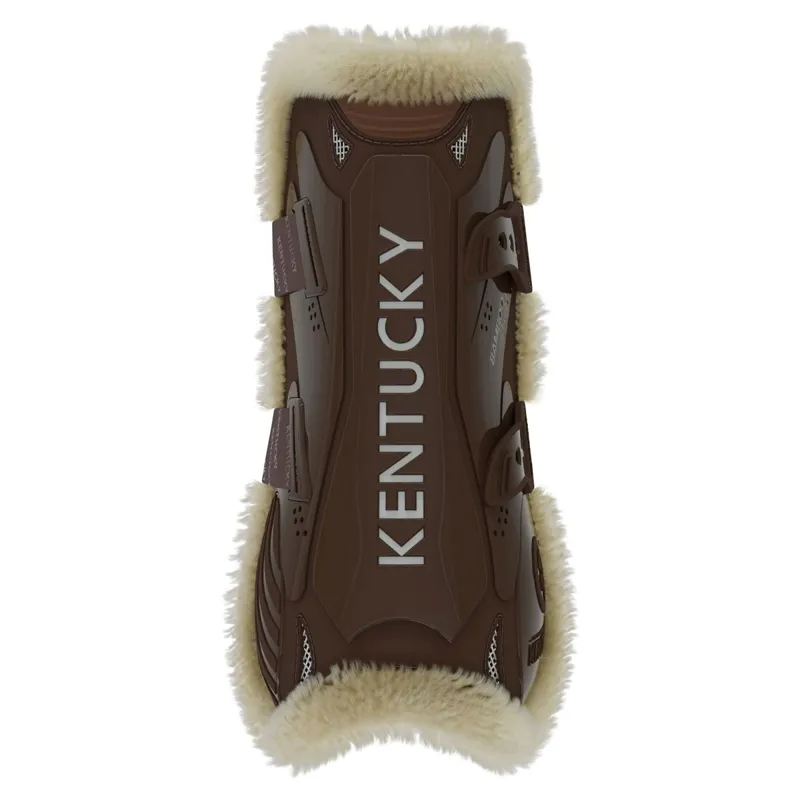 Kentucky Bamboo Shield Artificial Sheepskin Tendon Boots - Brown-3