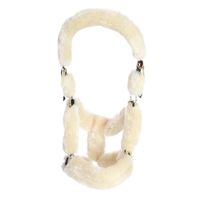 Kentucky Shipping Synthetic Sheepskin Halter - Natural-4