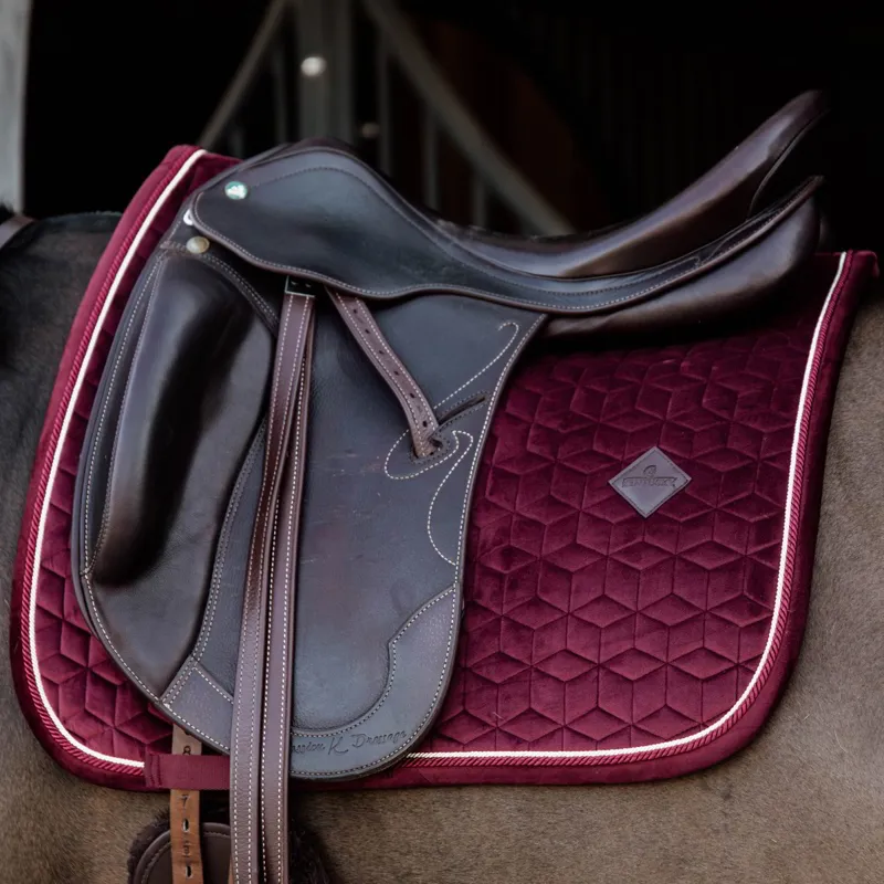 Kentucky Velvet Dressage Saddle Pad - Bordeaux-1