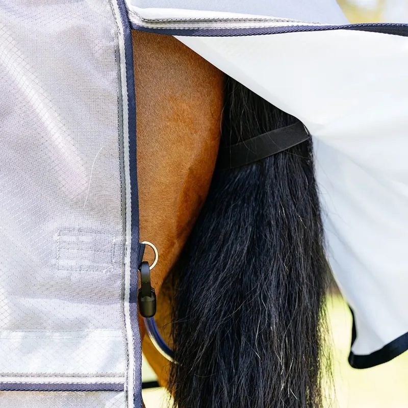 LeMieux Kudos AeroGuard Detachable Neck Fly Sheet - Silver-9
