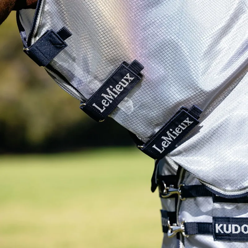 LeMieux Kudos AeroGuard Detachable Neck Fly Sheet - Silver-6