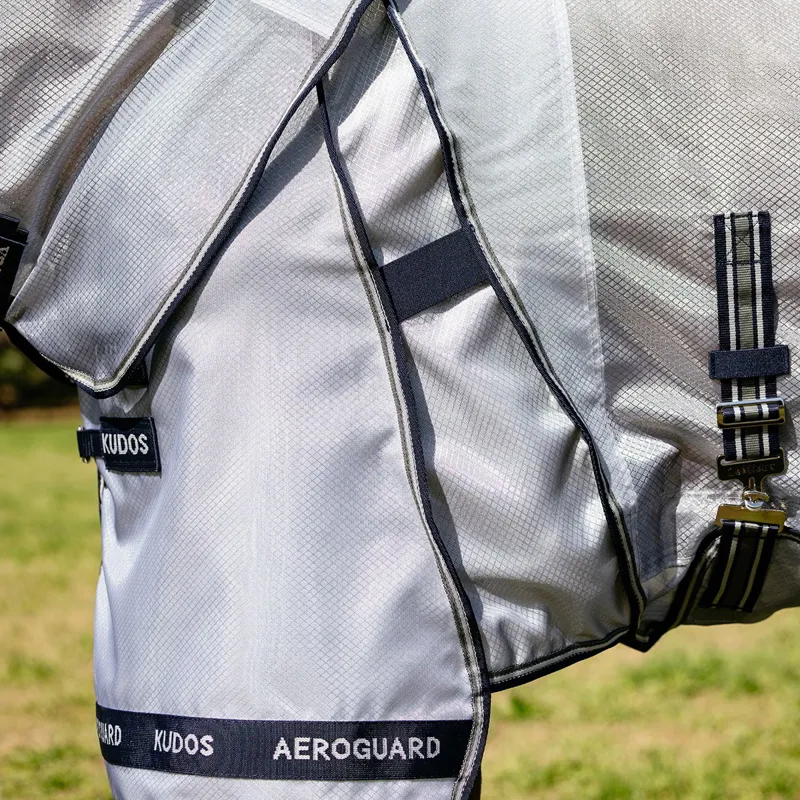 LeMieux Kudos AeroGuard Detachable Neck Fly Sheet - Silver-3