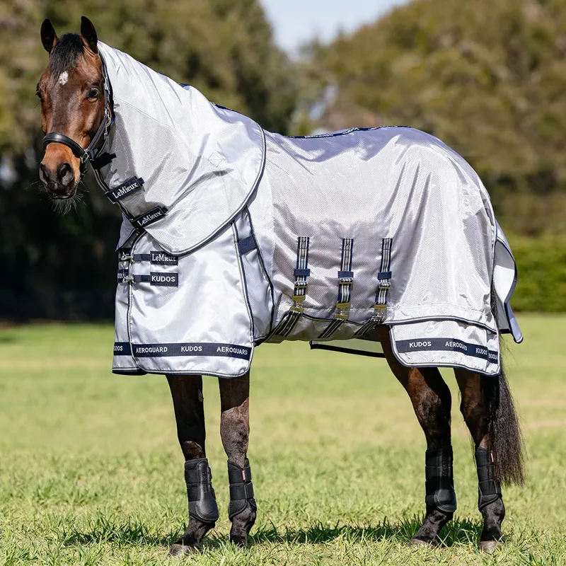 LeMieux Kudos AeroGuard Detachable Neck Fly Sheet - Silver