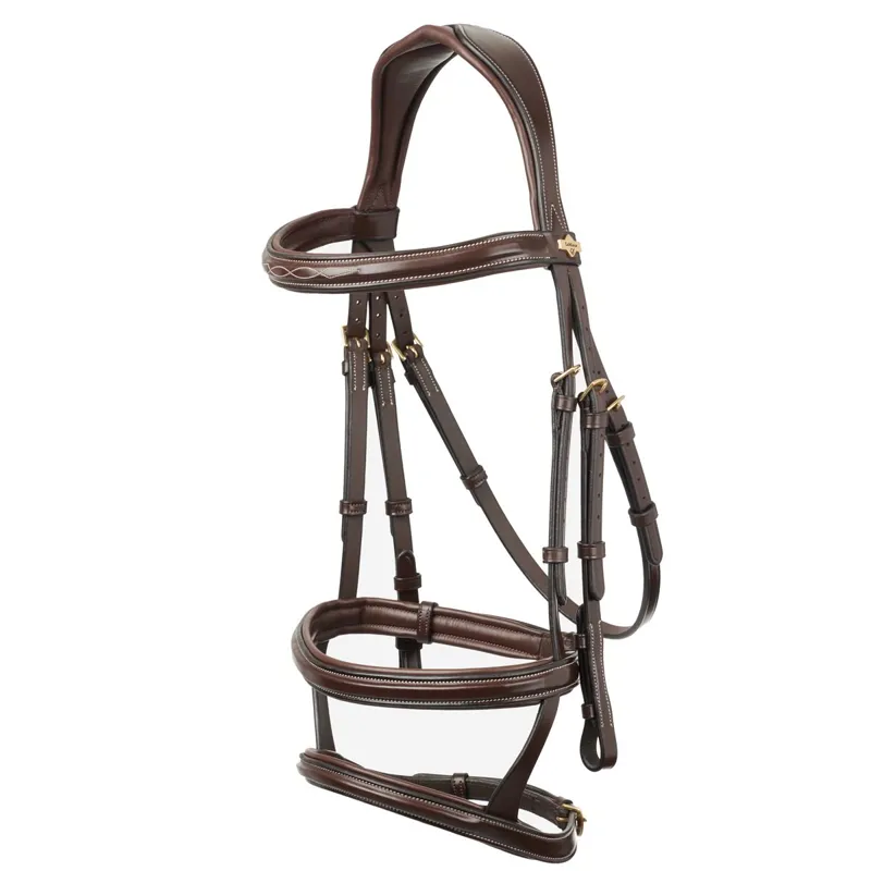 LeMieux Kudos Figure 8 Bridle - Havana/Brass