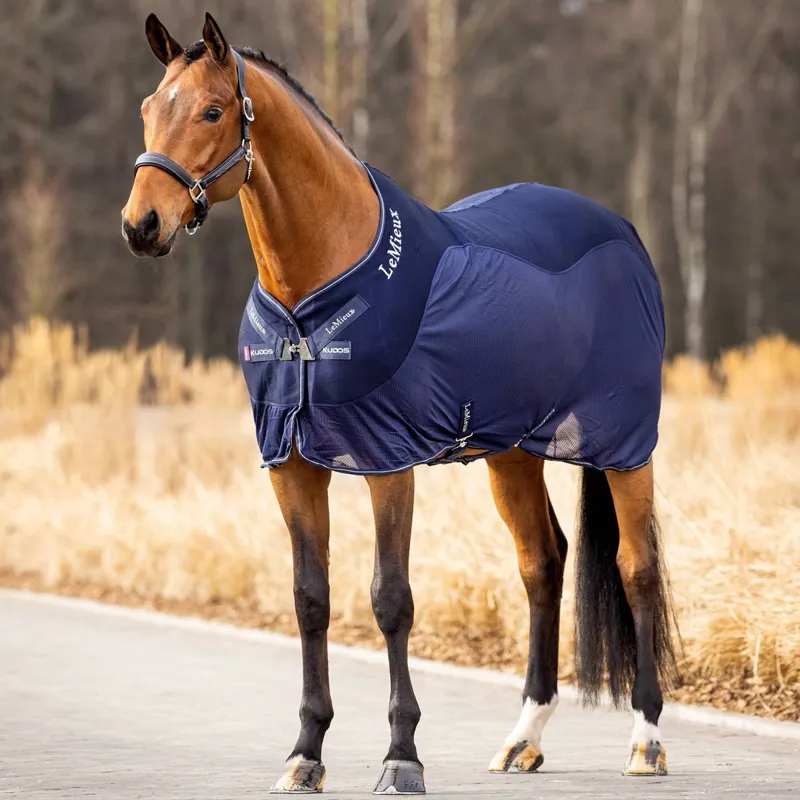 LeMieux Kudos Sports Cooler Standard Neck Mesh - Navy