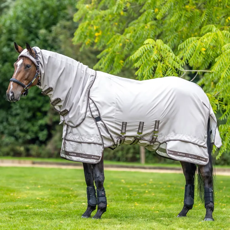 LeMieux Kudos Sweet Itch Fixed Neck Fly Sheet - Stone