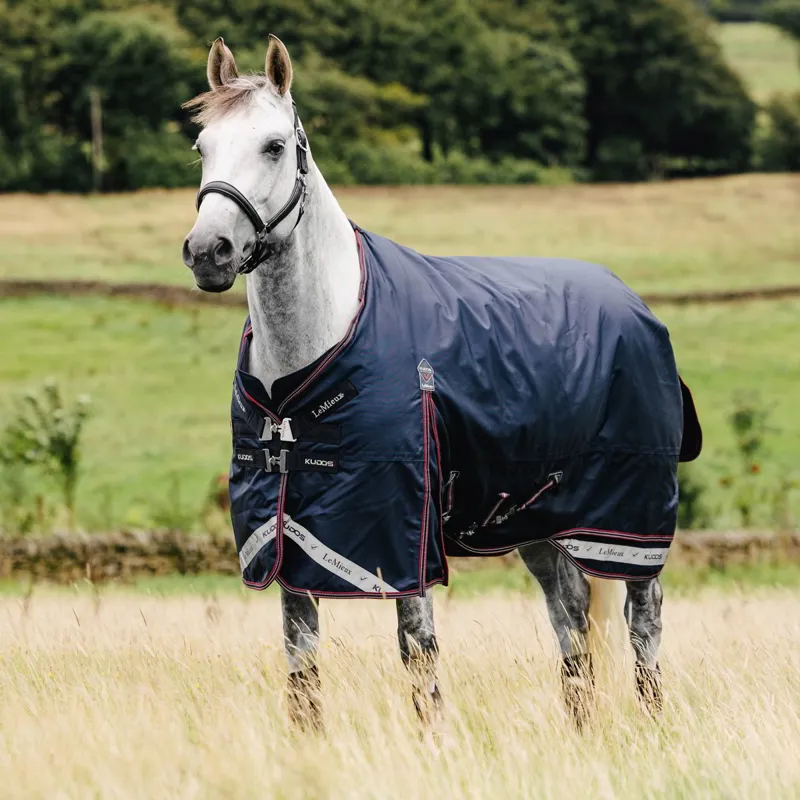 LeMieux Kudos 50g Detachable Neck Turnout Blanket Navy-2