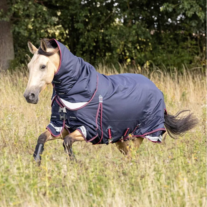 LeMieux Kudos 50g Detachable Neck Turnout Blanket Navy-1