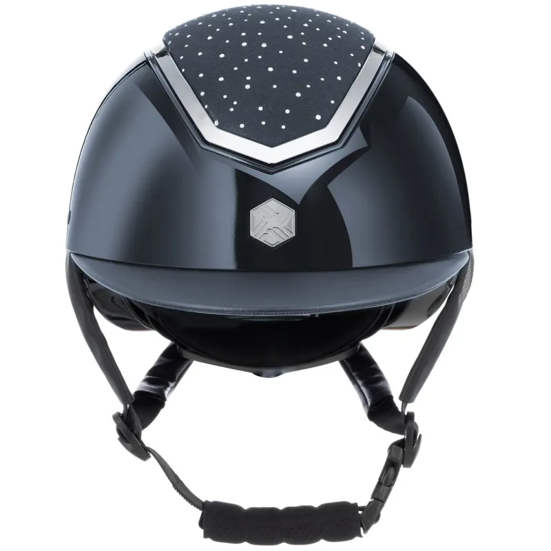 Charles Owen EQx Kylo Crystal Riding Helmet - Navy Gloss/Silver Crystal Pre-Order-2