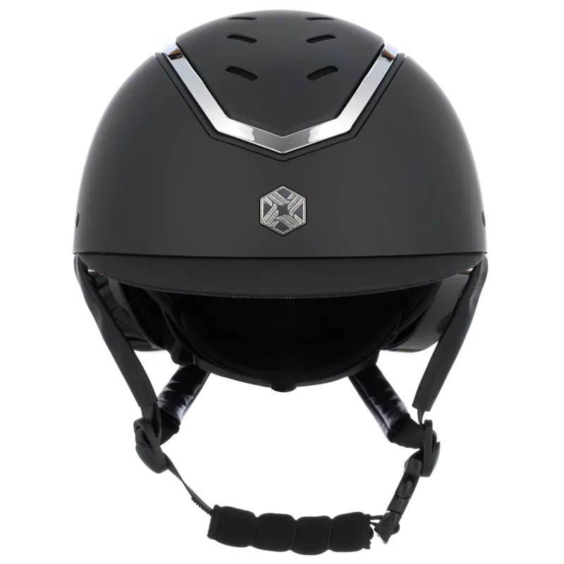 Charles Owen EQx Kylo Riding Helmet - Black Matte/Silver Gloss Pre-Order-1