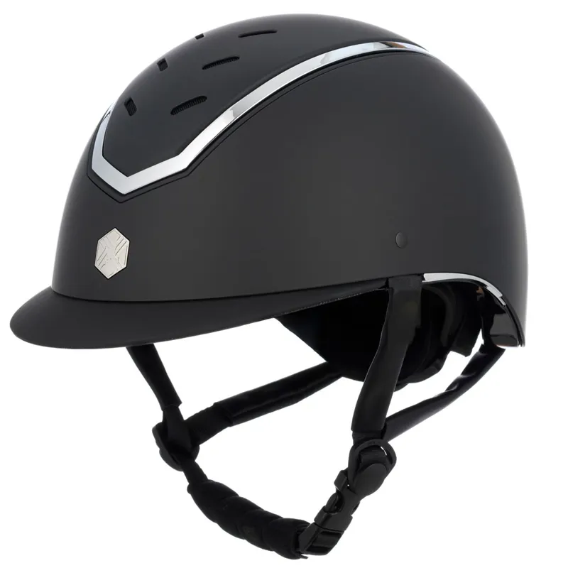 Charles Owen EQx Kylo Riding Helmet - Black Matte/Silver Gloss Pre-Order