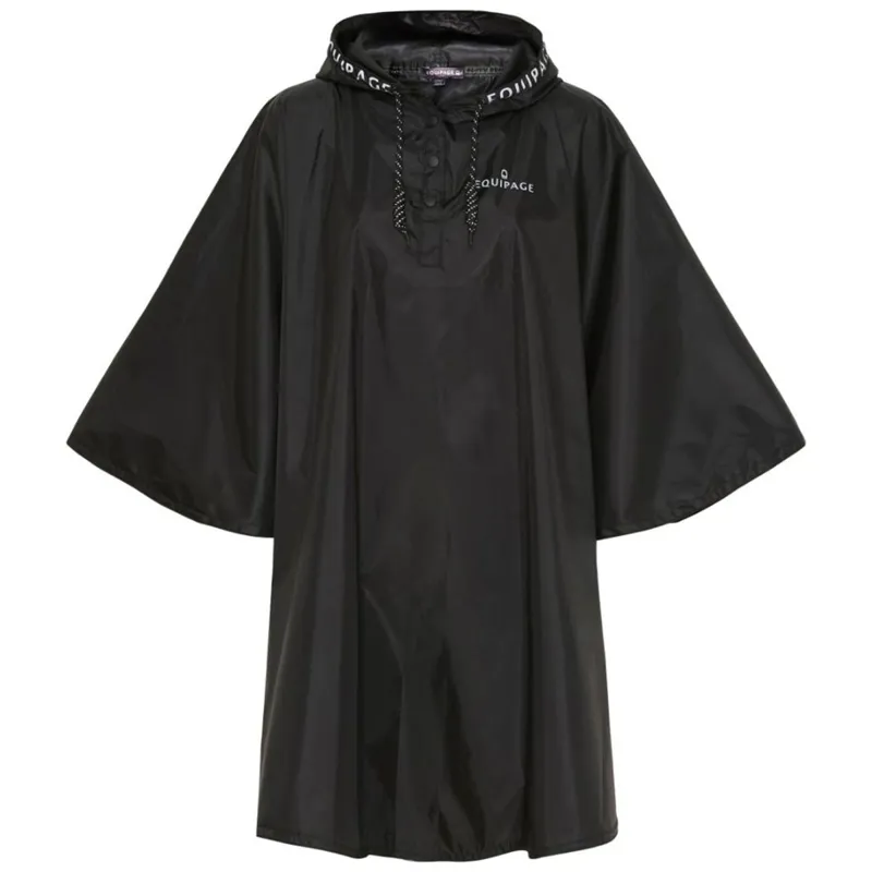 Equipage Lala Teen Rain Poncho Jacket - Black