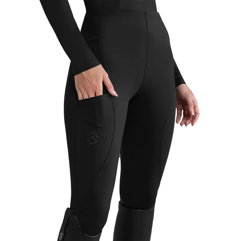 Aztec Diamond Core Full Grip Ladies Riding Tights - Black