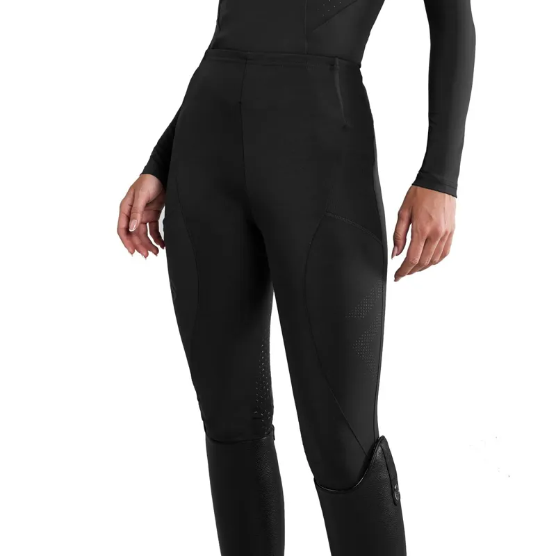 Aztec Diamond Core Full Grip Ladies Riding Tights - Black-1