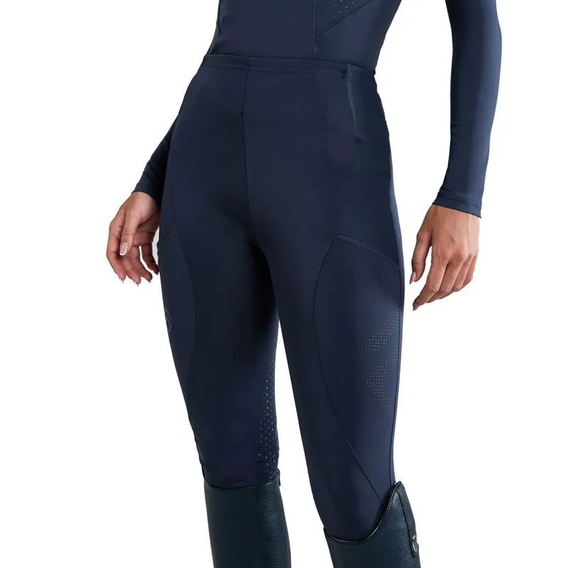 Aztec Diamond Core Full Grip Womens Riding Tights - Navy-6