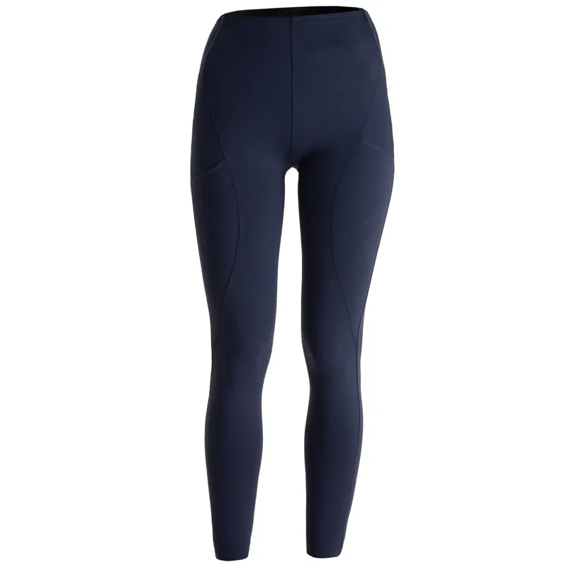 Aztec Diamond Core Full Grip Womens Riding Tights - Navy-2