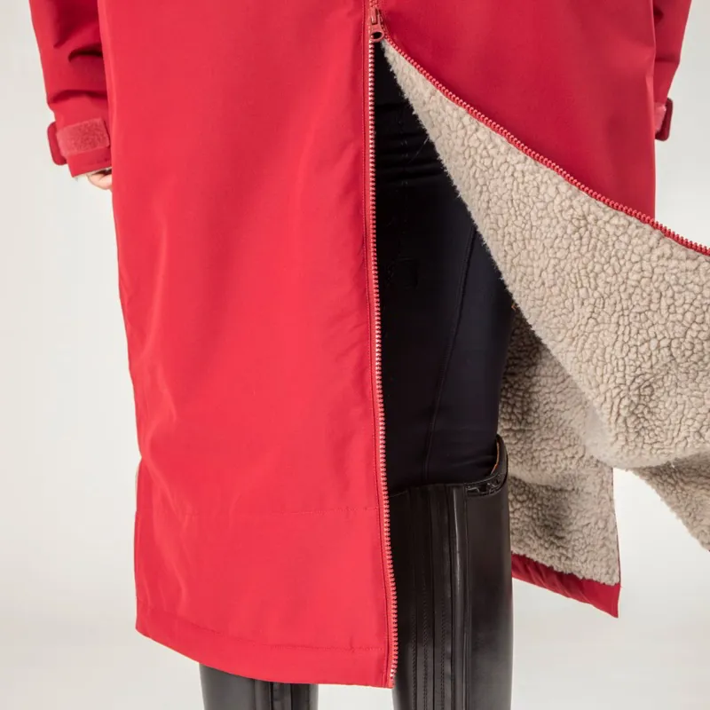 Aubrion Team All Weather Ladies Waterproof Robe - Red-9