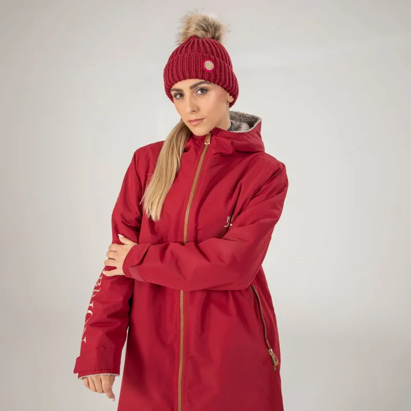Aubrion Team All Weather Ladies Waterproof Robe - Red-6