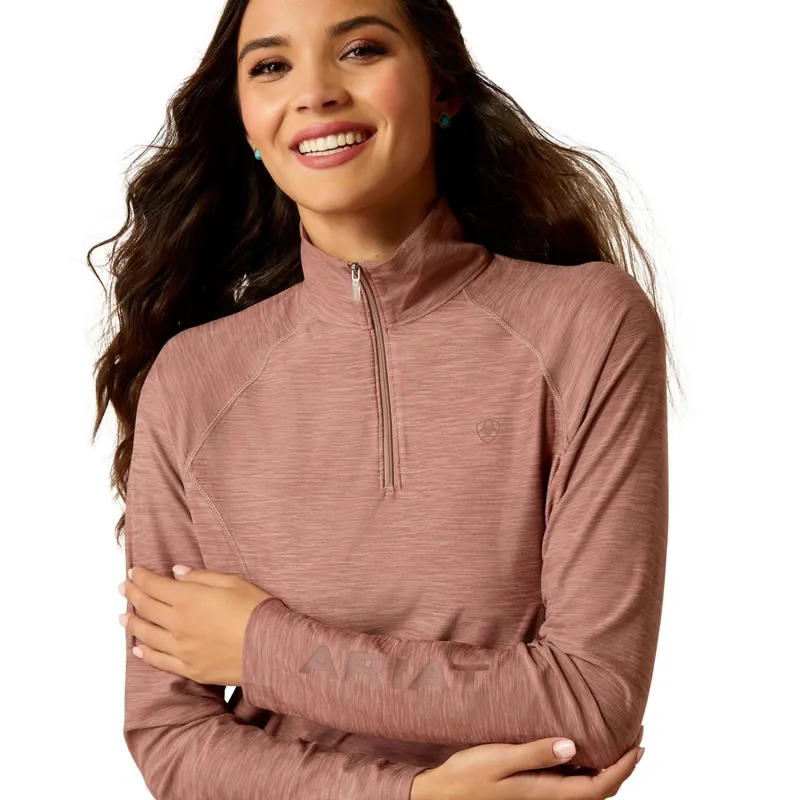 Ariat Laguna 2.0 1/4 Zip Ladies Top - Twilight Mauve-3