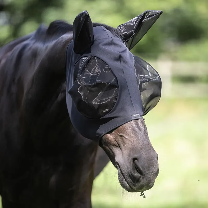 Lami-Cell Come Best Titanium Fly Mask - Black-2