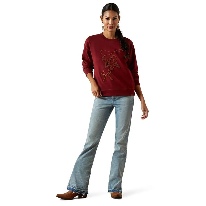 Ariat Lasso Women's Sweatshirt - Cabernet-4