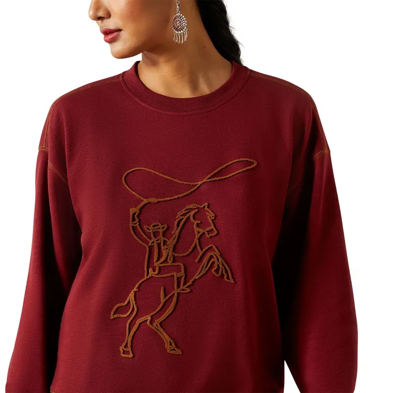 Ariat Lasso Women's Sweatshirt - Cabernet-2