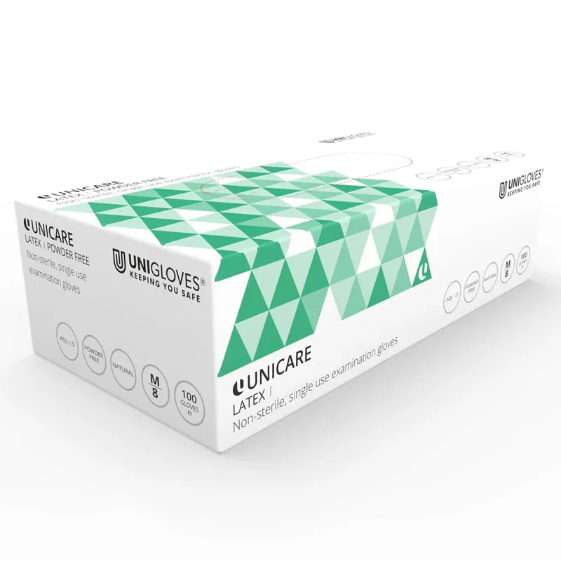Unicare Clear Latex Powdered Gloves - 100 Pack-1