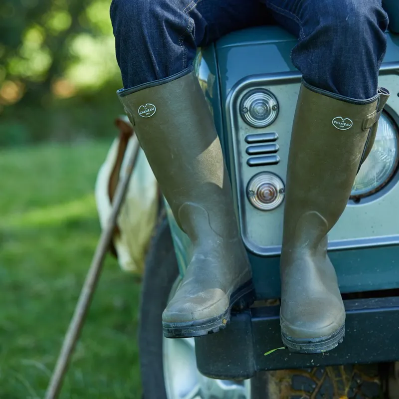 Le Chameau Vierzon Jersey Lined Mens Rubber Boots - Vert Vierzon-4