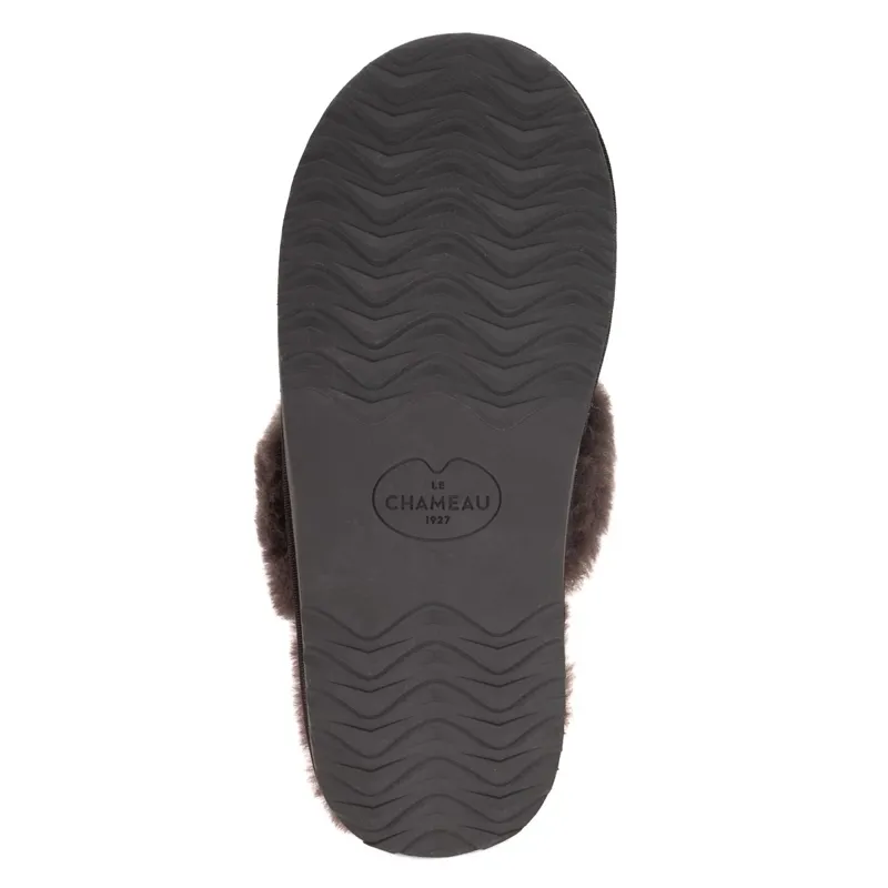 Le Chameau Mule Maison Women's Slippers - Marron Fonce-4