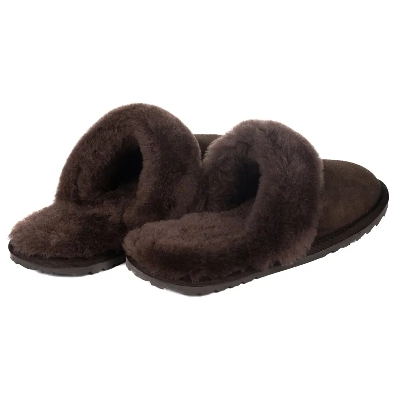 Le Chameau Mule Maison Women's Slippers - Marron Fonce-5