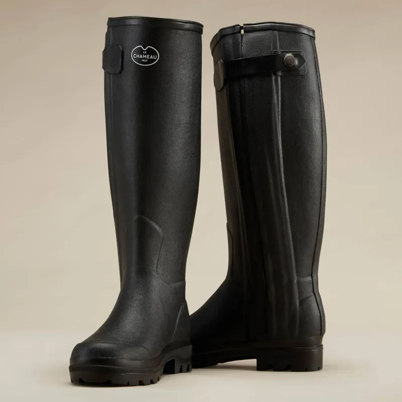 Le Chameau Chasseur Womens Neoprene Boots - Black-5