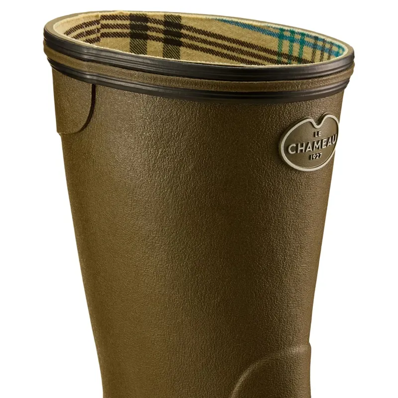 Le Chameau Giverny Jersey Lined Bottillon Rubber Boots - Vert Chameau-6