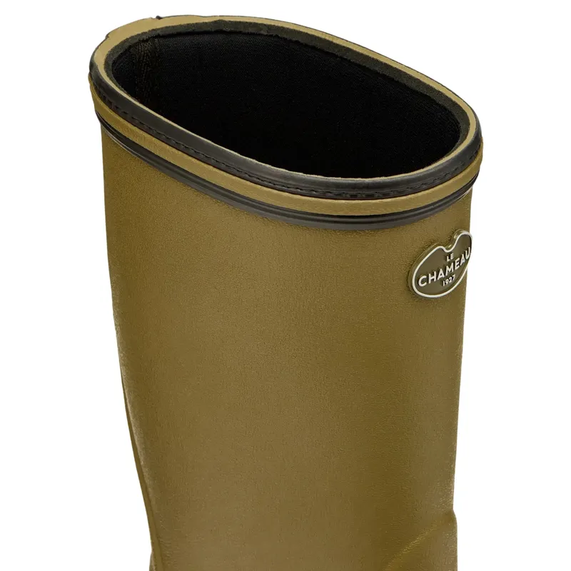 Le Chameau Petite Adventure Neoprene Lined Junior Rain Boots - Vert Vierzon-3