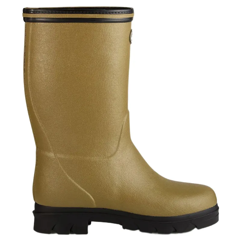Le Chameau Petite Adventure Neoprene Lined Junior Rain Boots - Vert Vierzon-1
