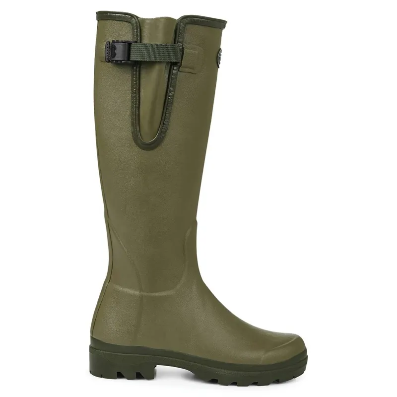 Le Chameau Vierzon Jersey Lined Women's Rubber Boots - Vert Vierzon-1