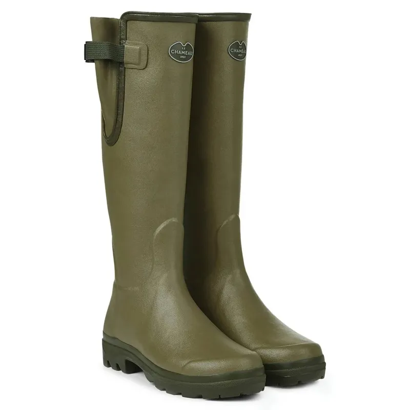 Le Chameau Vierzon Jersey Lined Women's Rubber Boots - Vert Vierzon