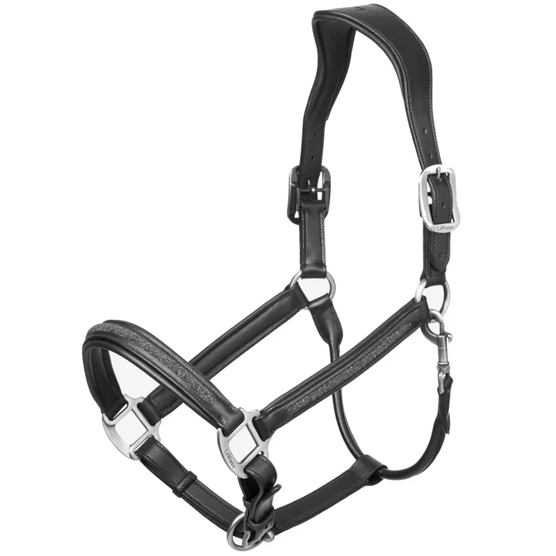 LeMieux Leather Crystal Halter - Black