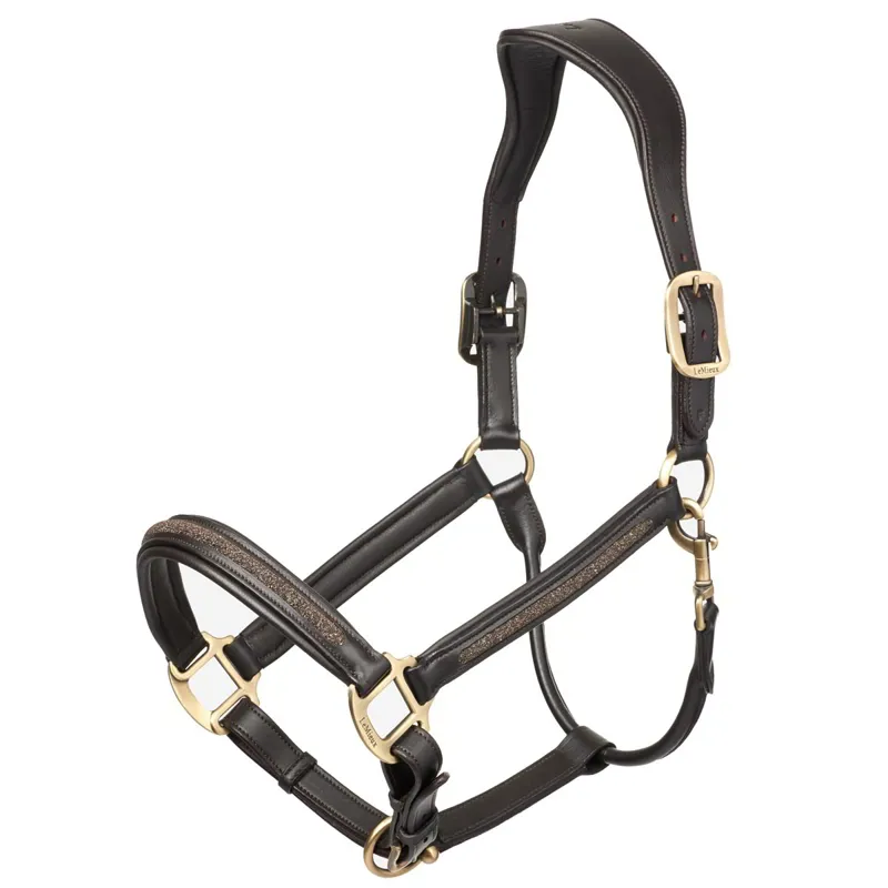 LeMieux Leather Crystal Halter - Brown