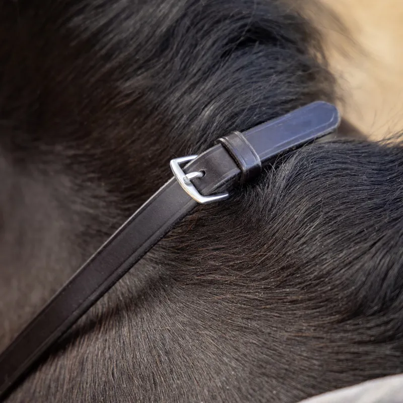 LeMieux Leather Laced Reins - Brown/Silver-2