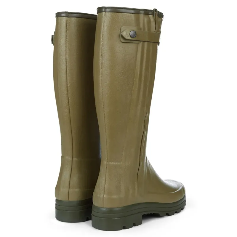 Le Chameau Chasseur Men's Neoprene Wellington Boots - Vert Vierzon-3