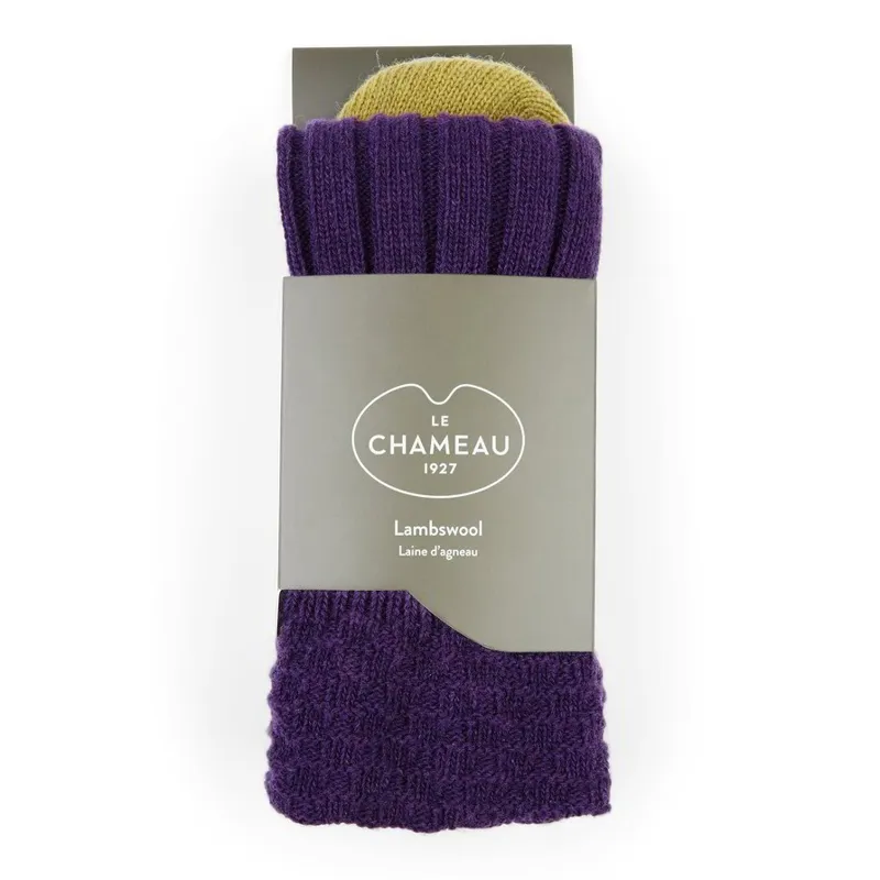 Le Chameau Lambswool Unisex Shooting Socks - Purple-1