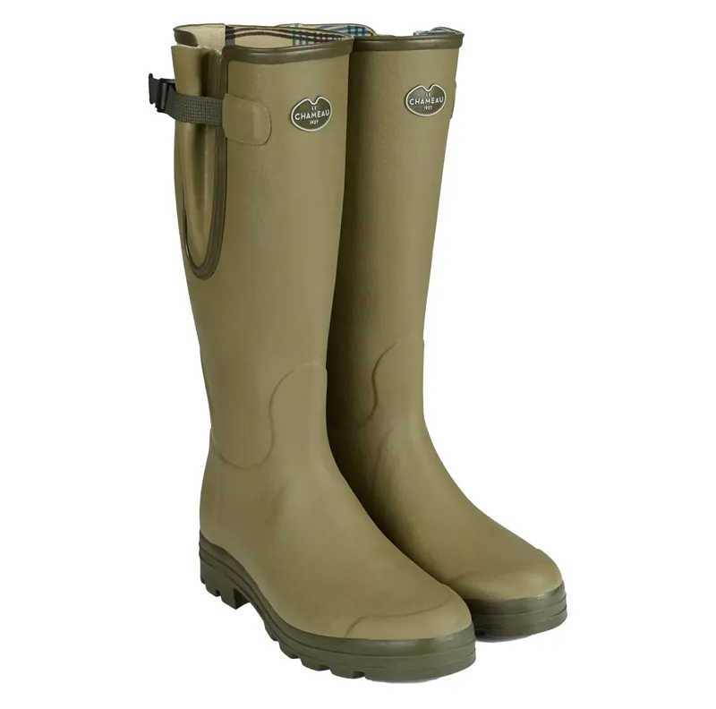 Le Chameau Vierzon Jersey Lined Mens Rubber Boots - Vert Vierzon