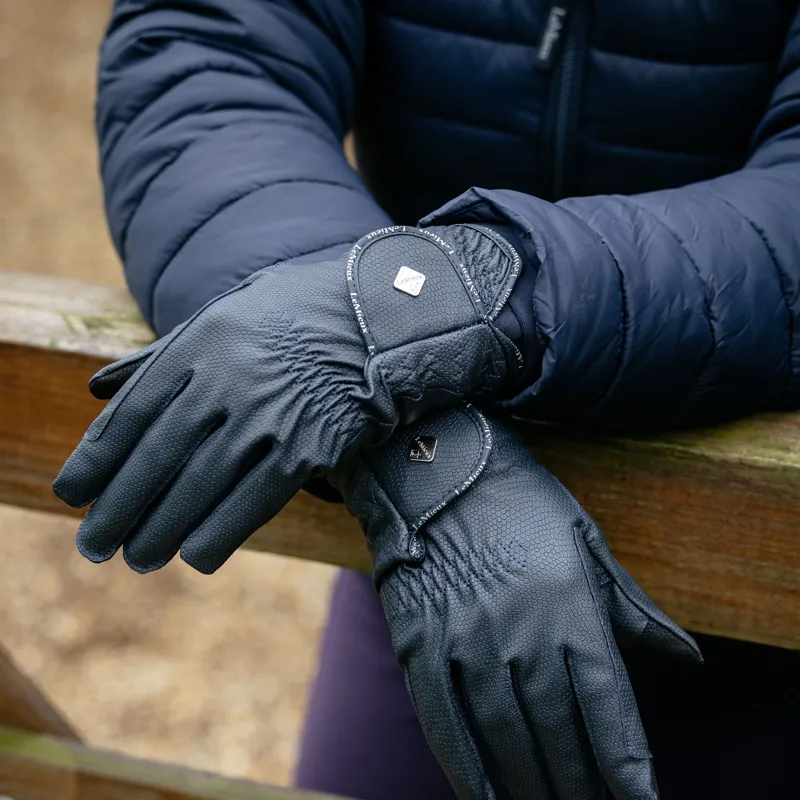 LeMieux Classic Riding Gloves - Navy-1