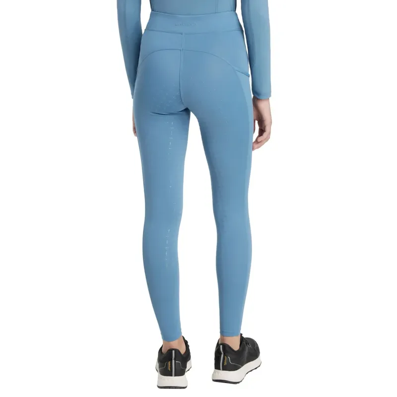 LeMieux Young Rider Orla Full Grip Junior Riding Tights - Ice Blue-1