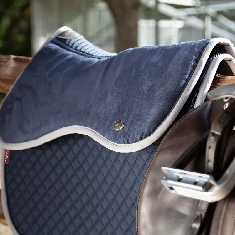 LeMieux Wither Relief Memory Foam Half Pad - Navy-3