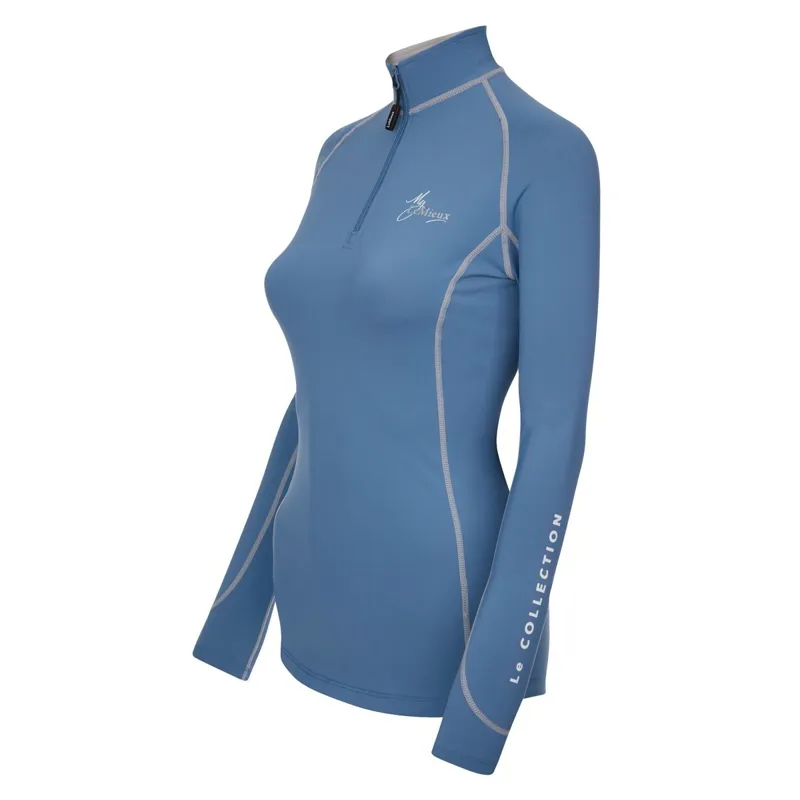 LeMieux Womens Base Layer - Ice Blue/Grey-3